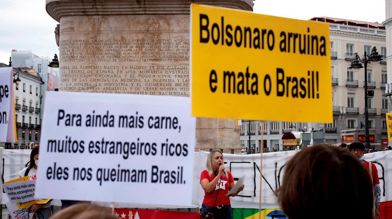 Imagen de la protesta de este sábado.