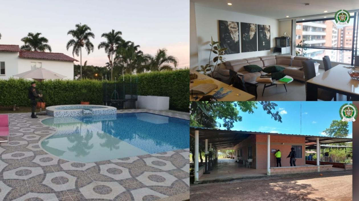 Varios de los inmuebles afectados con extinción de dominio. 