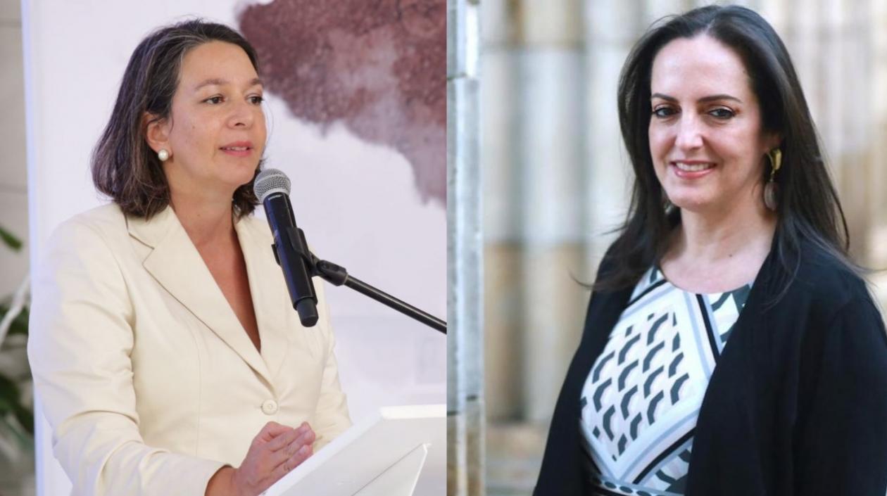 Magistrada Catalina Díaz y senadora María Fernanda Cabal.