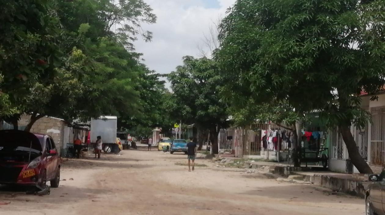 Cuadra donde fue lanzado el artefacto explosivo. 