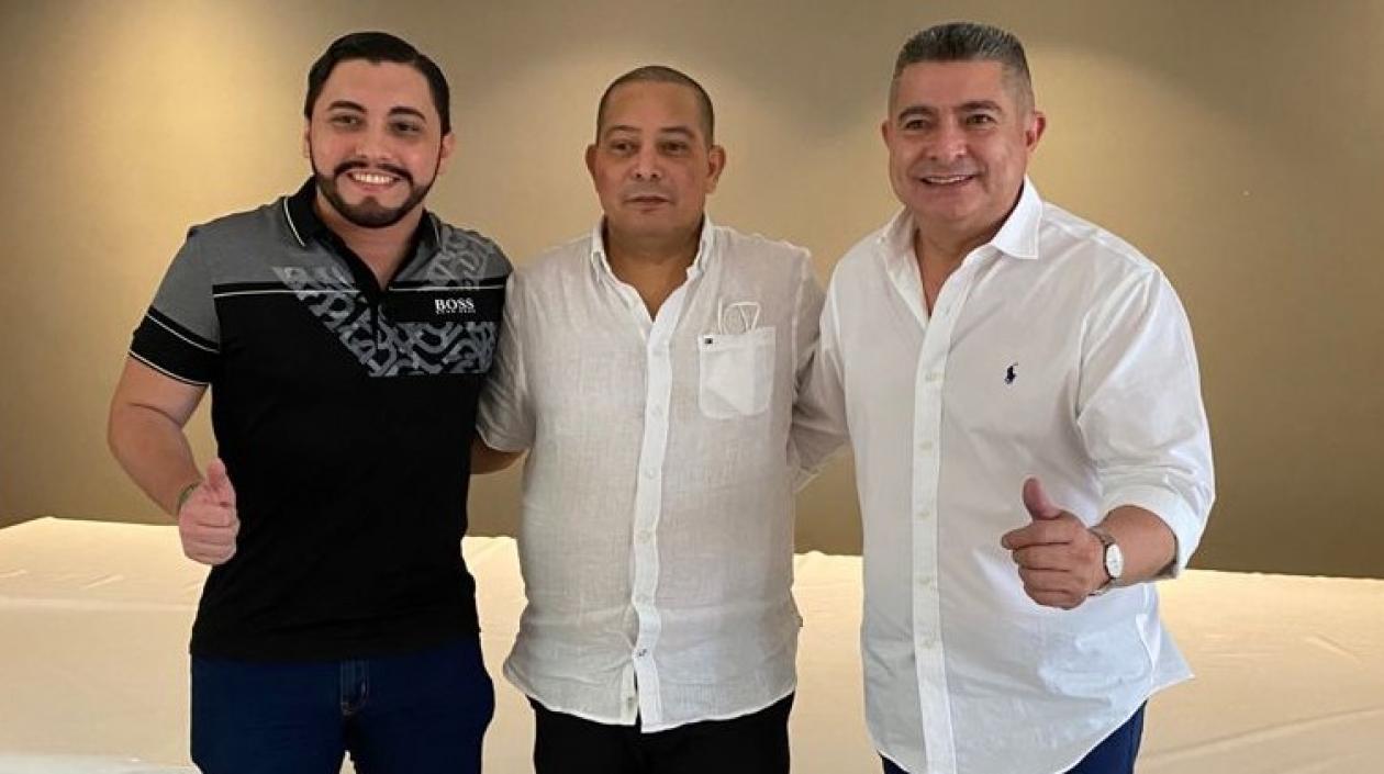 La nueva mesa directiva del Concejo: segundo vicepresidente Andrés Rengifo, de Alianza Verde; Presidente Juan Ospino, del partido de la U; y primer vicepresidente Juan J. Vergara, del Partido Conservador.