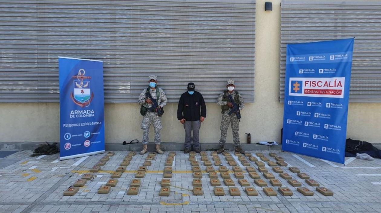 Cocaína incautada en Cartagena. 