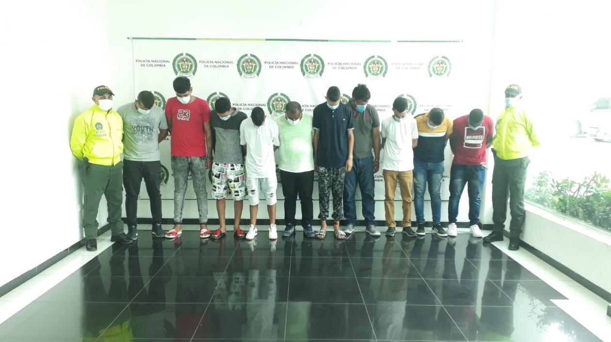 Los capturados en los operativos. 