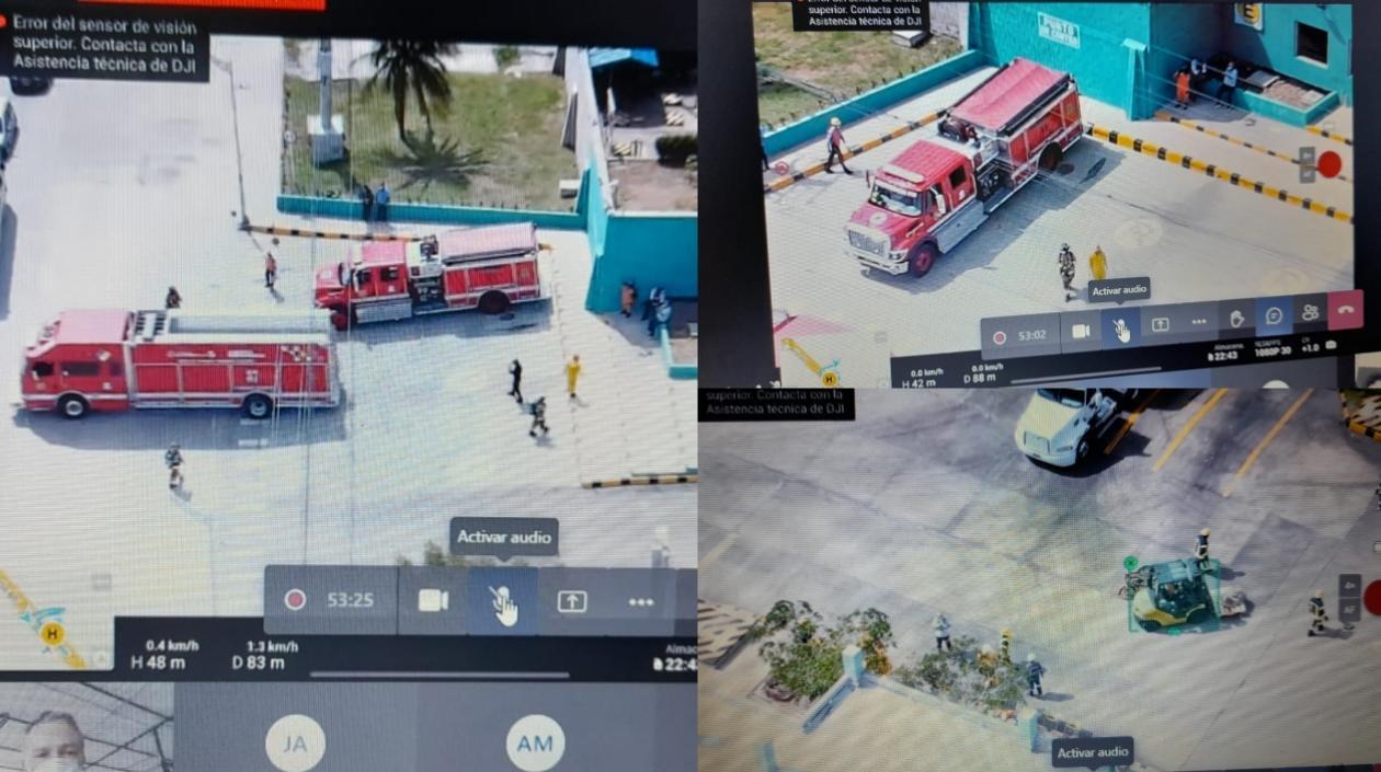 Simulacro en la Vía 40. 