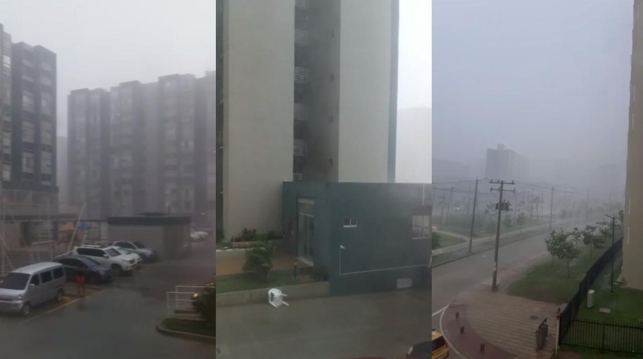 Imágenes del aguacero.