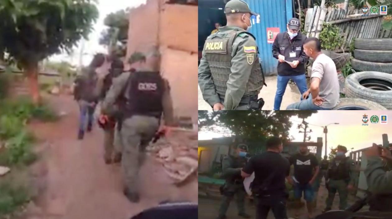 Los capturados en los operativos. 