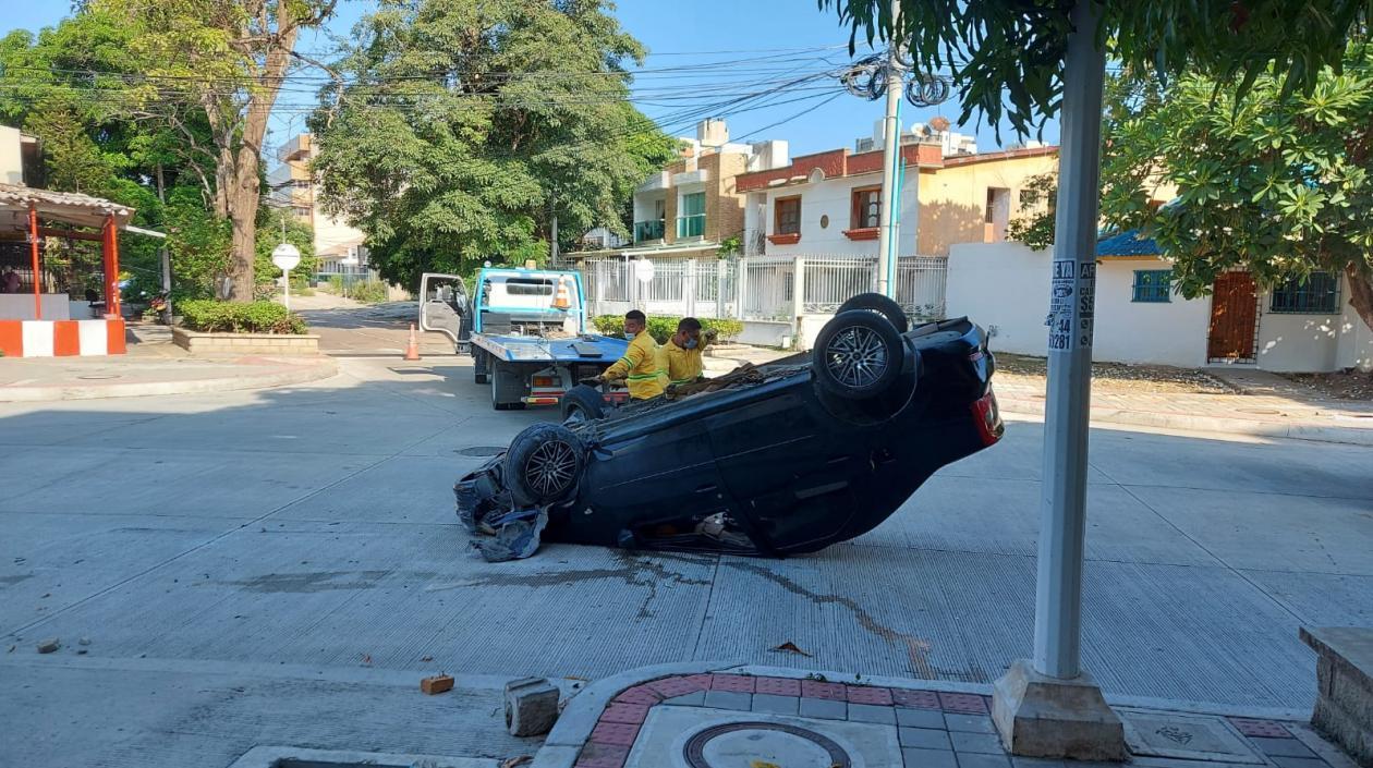 Así quedó el vehículo tras el accidente. 
