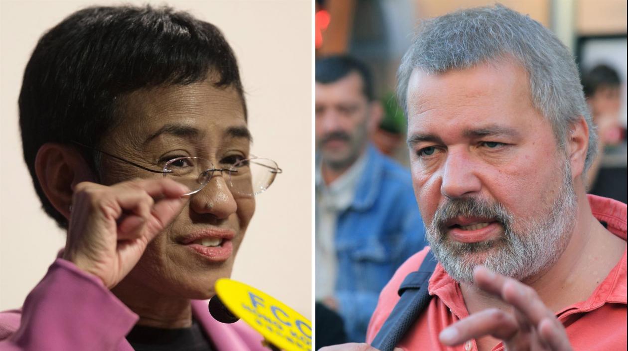 Maria Ressa y Dmitry Murato