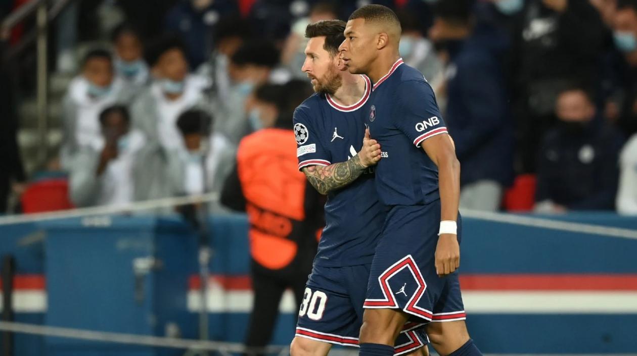 Lionel Messi y Kylian Mbappé. 