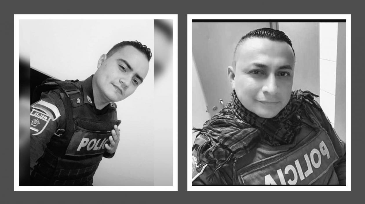 Patrulleros José Alejandro Goyes y Wilmar Guzmán Martínez.
