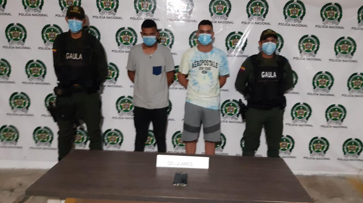 Los dos capturados fueron dejados a disposición de la Fiscalía. 