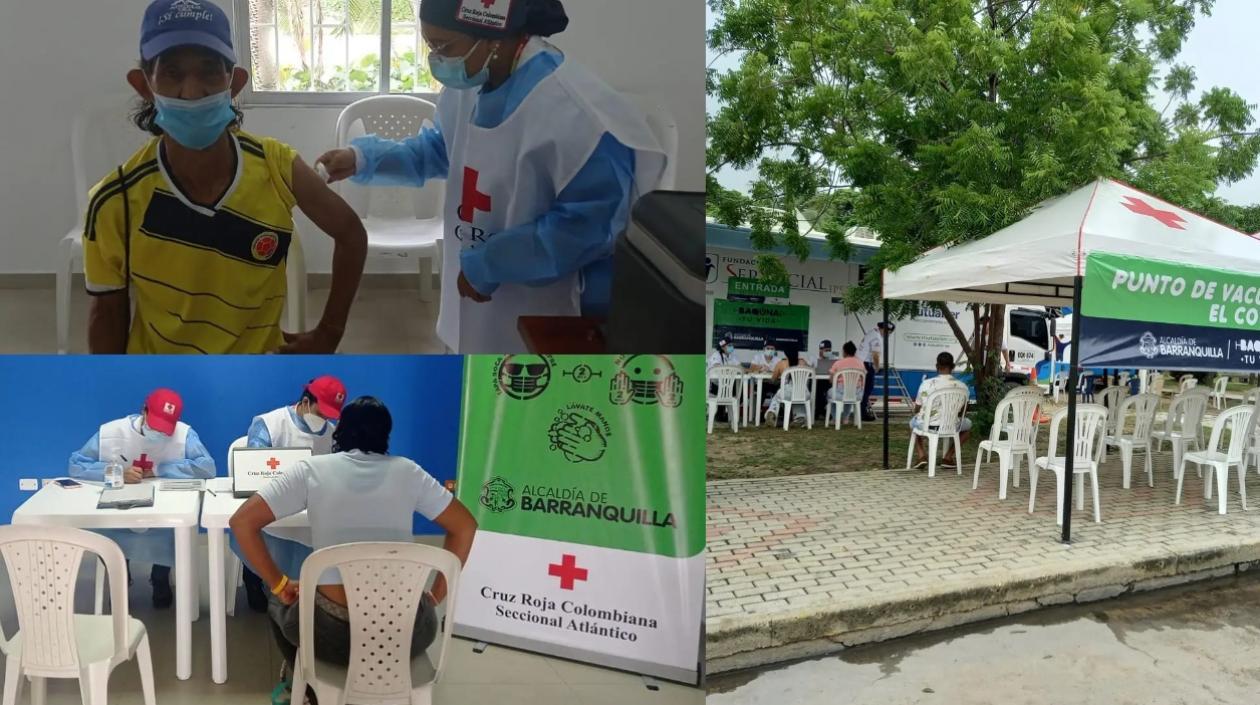 Cruz Roja habilitó dos puntos de vacunación en los altededores del Metropolitano, de cara al partido de Eliminatorias.