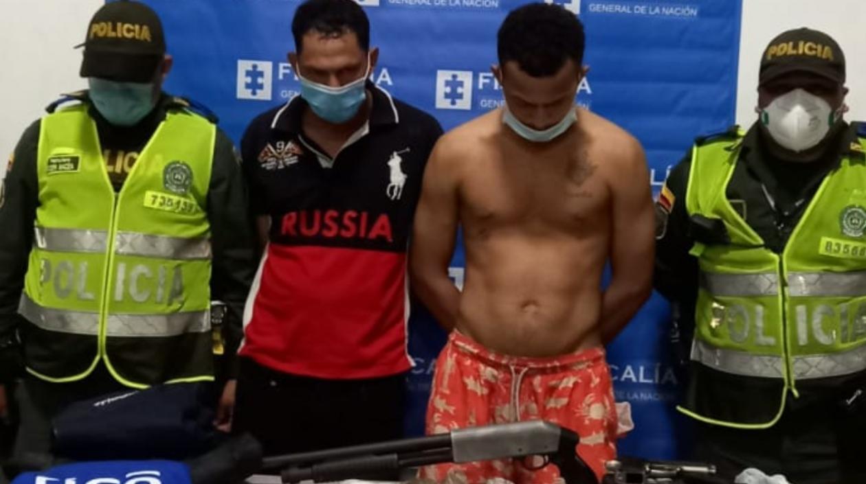 Los dos capturados fueron llevados a la URI de la Fiscalía. 