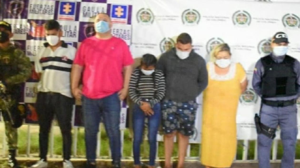 Cinco de los capturados por el CTI y al Ejército. 