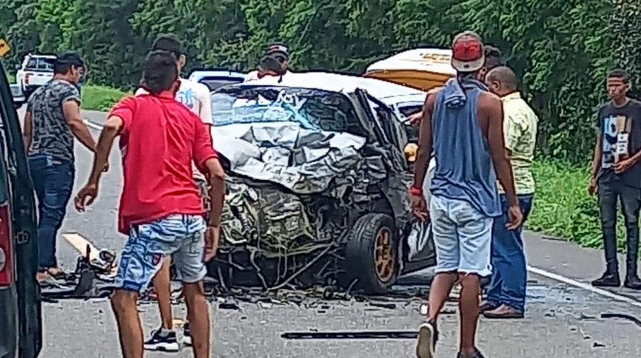 Así quedó el vehículo donde murió su conductor. 