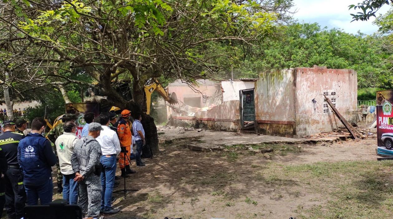Olla de vicio destruida en Malambo. 
