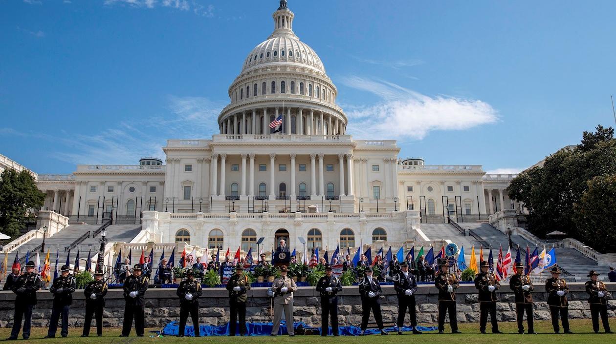 Joe Biden en el homenaje a los policías.