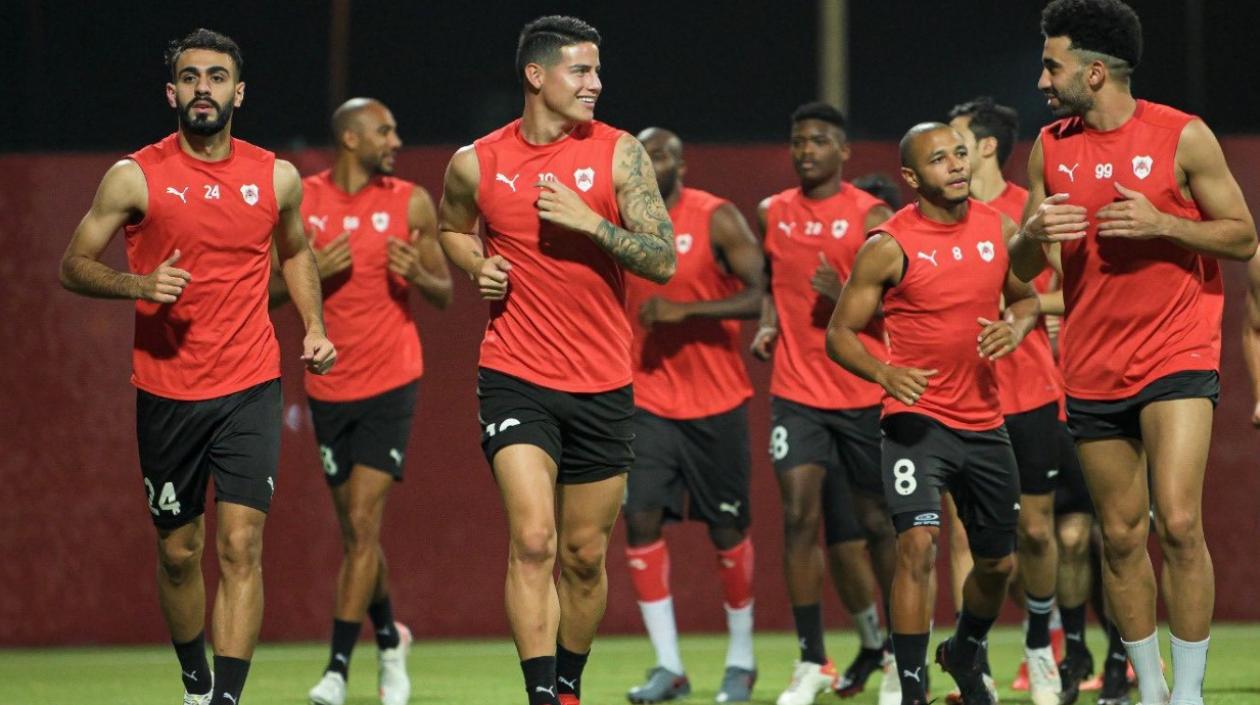 James Rodríguez durante un entrenamiento. 