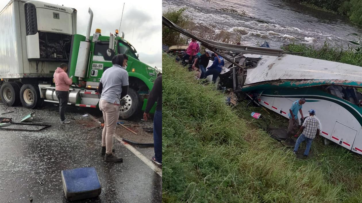 Accidente en puente de Gambote.