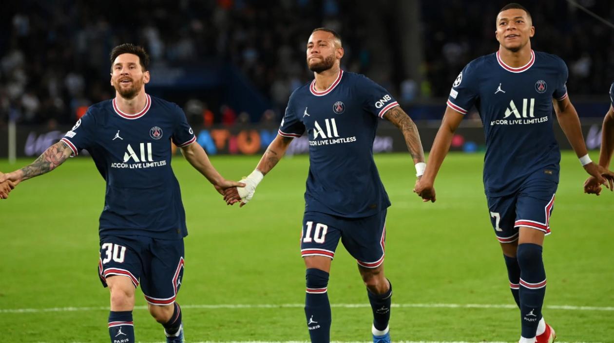 Lionel Messi, Neymar y Kylian Mbappé. 