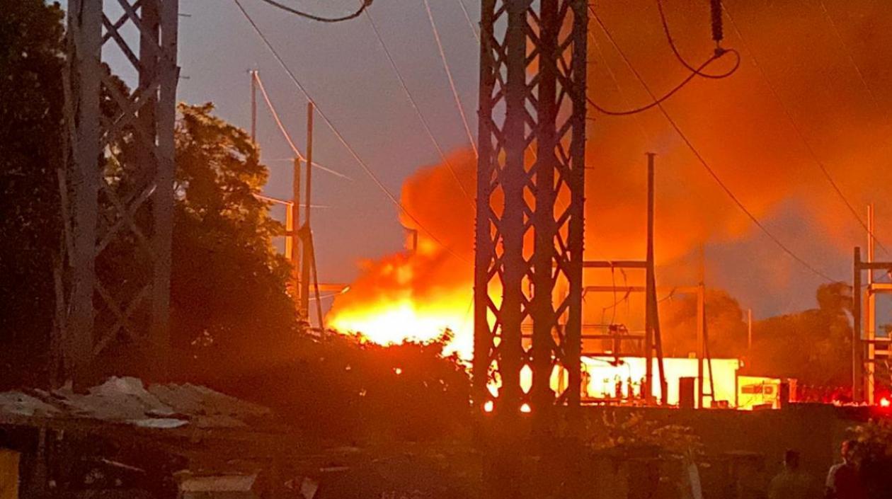 Imagen del incendio.