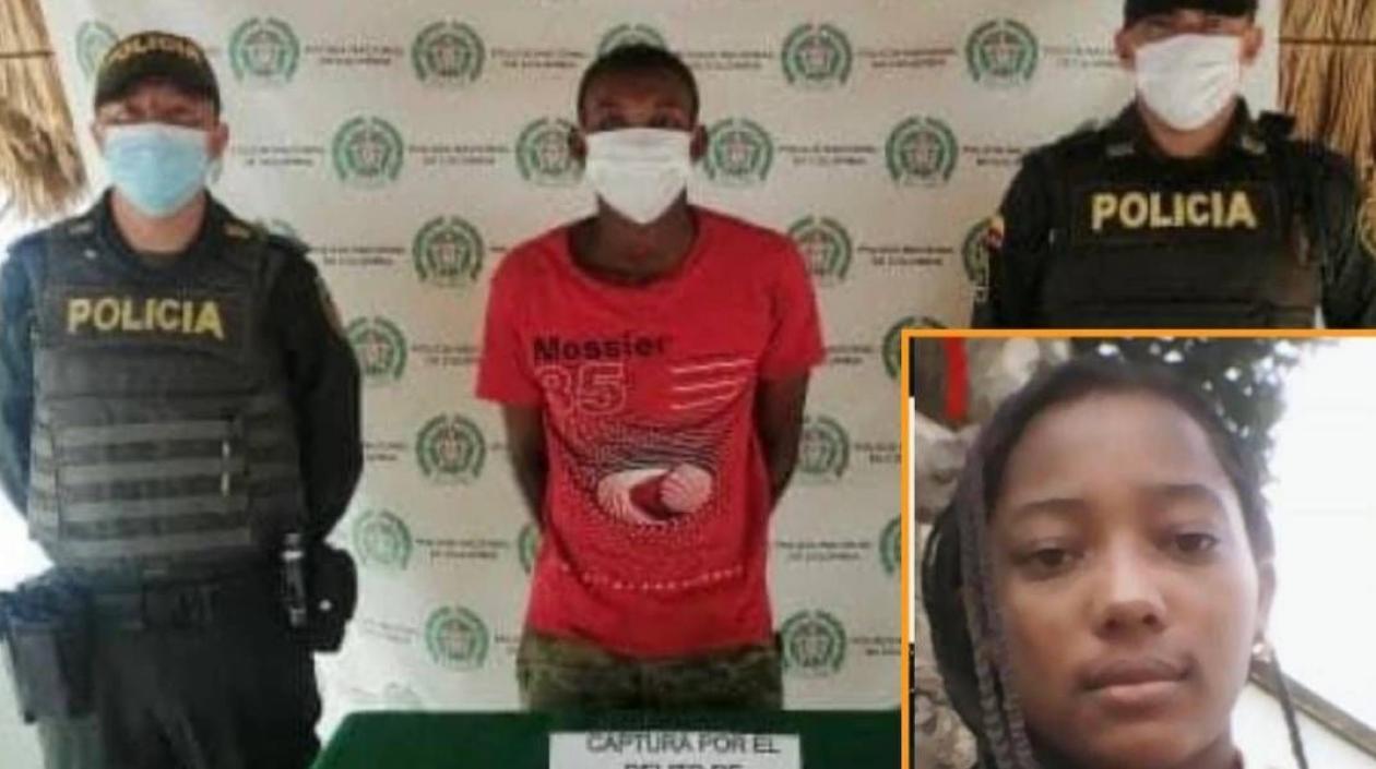 Yeiner Martínez Julio y la víctima.