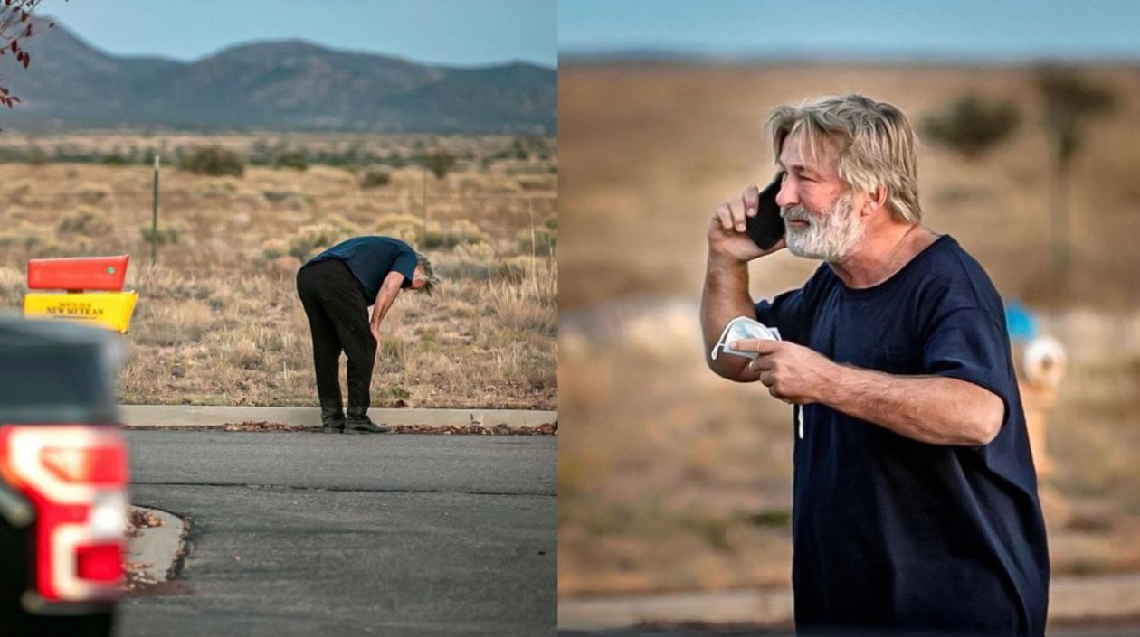 El actor Alec Baldwin, tras el trágico accidente.