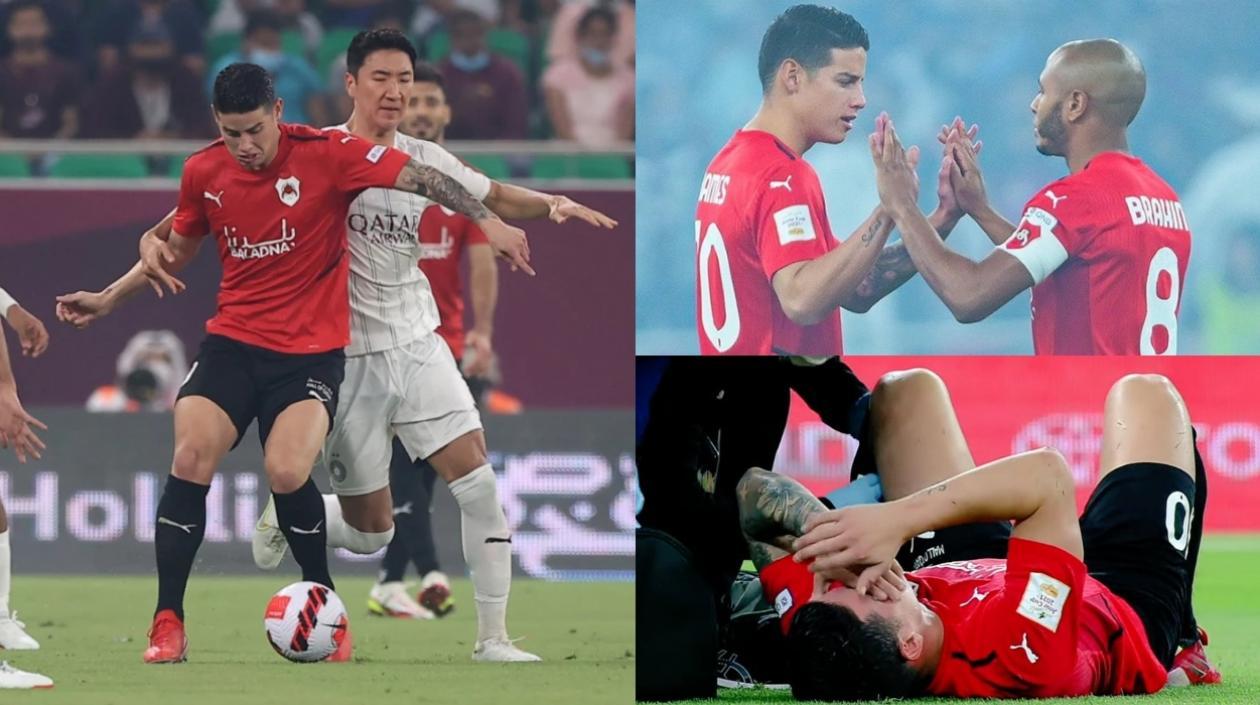 James Rodríguez durante el partido. 