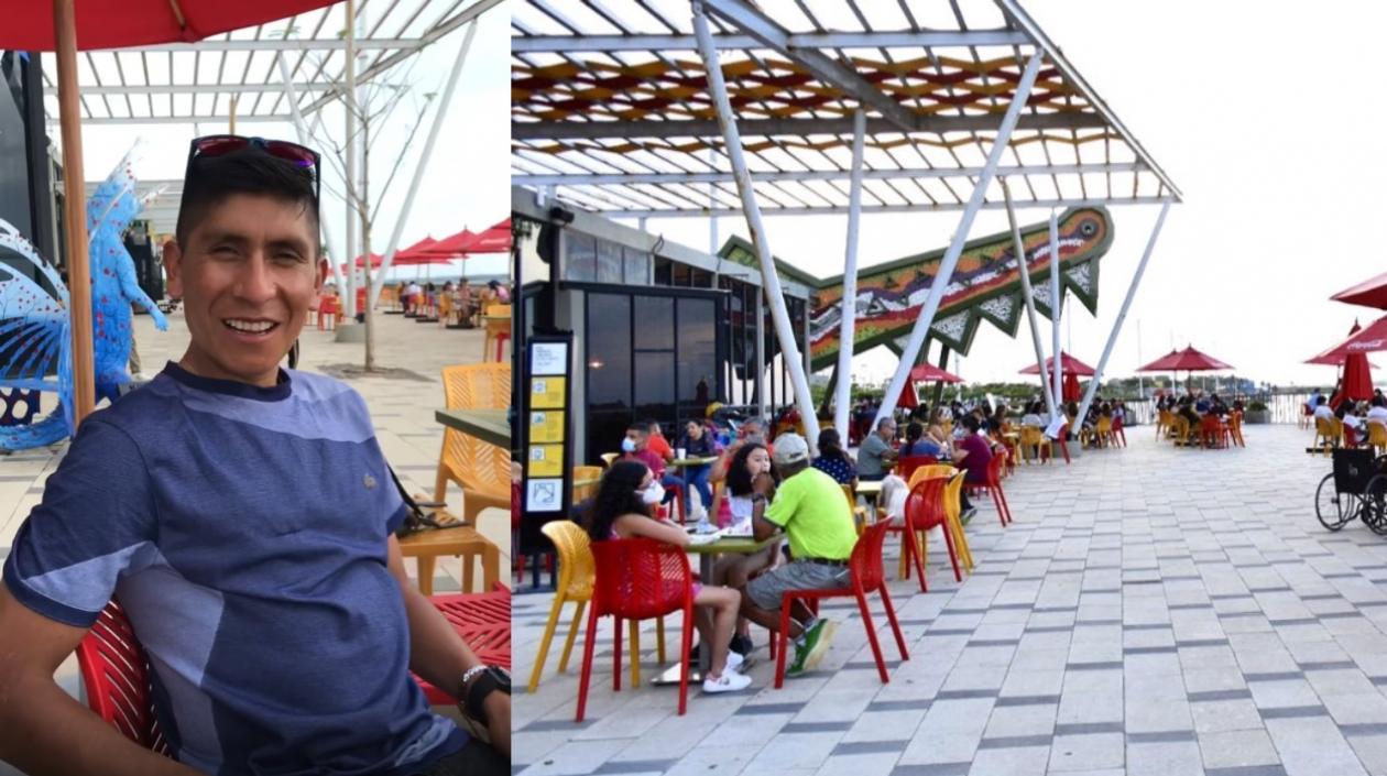 Nairo Quintana visitó el Caimán del Río. 