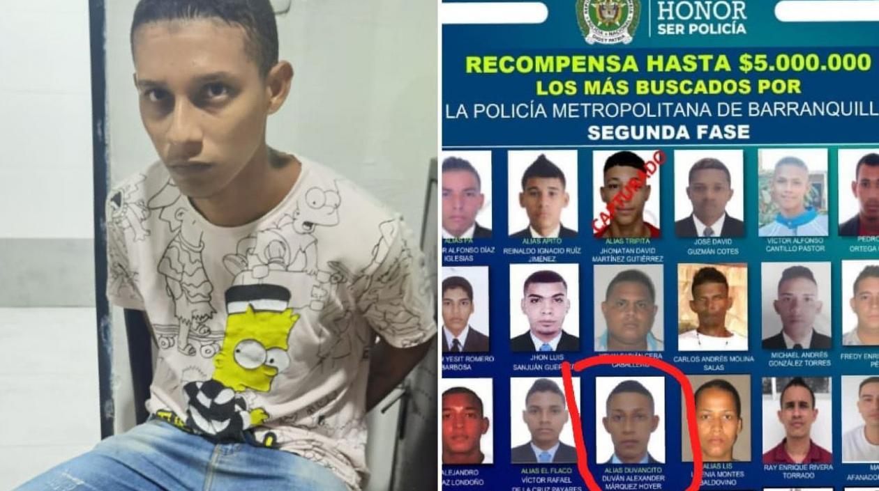 Duvan Alexander Márquez Hoyer, alias 'Duvancito'.