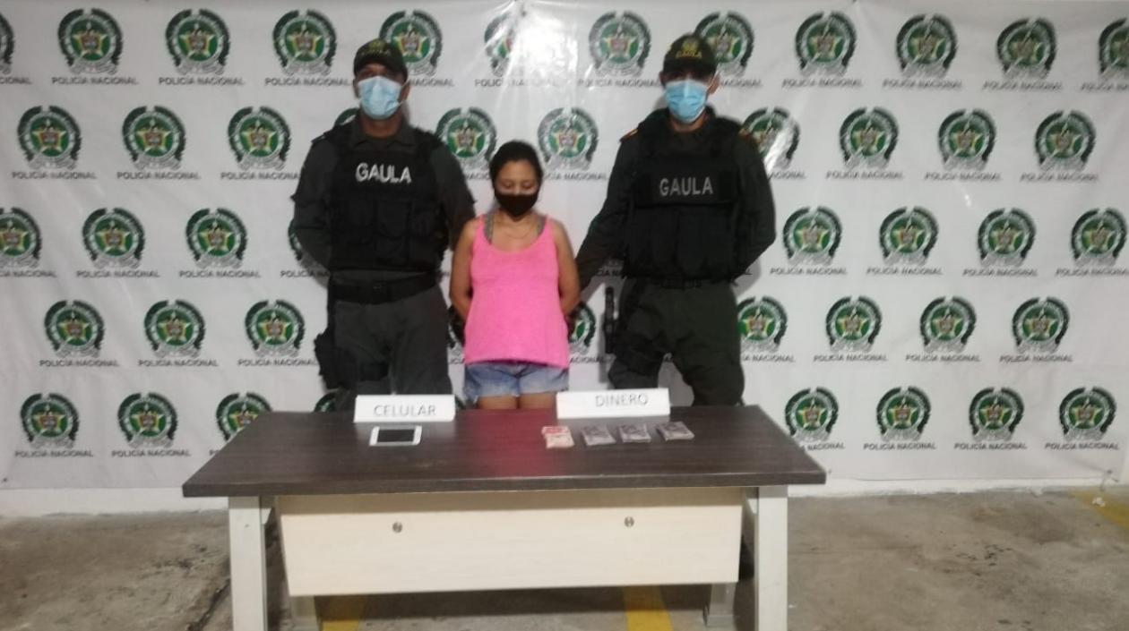 Laudth Carolaine Pertúz García, la capturada.