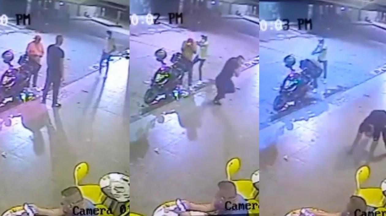 Imágenes del atentado sicarial.