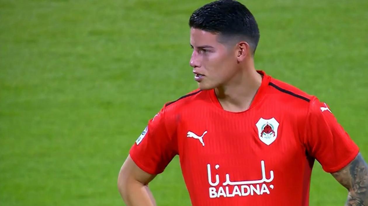 James Rodríguez durante el partido. 