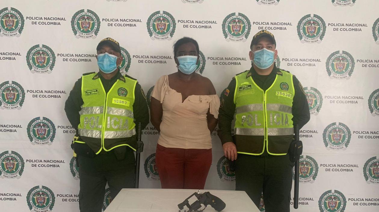 Mujer capturada en Santa María