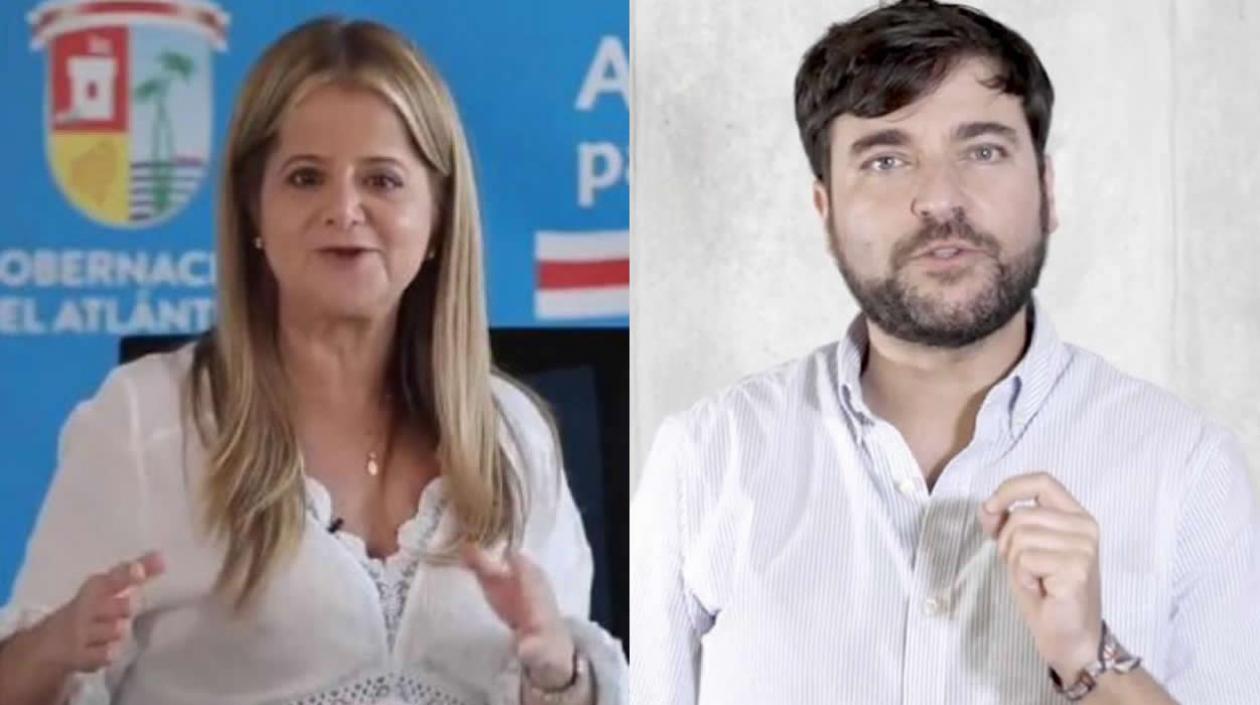 La Gobernadora Elsa Noguera y el Alcalde Jaime Pumarejo.