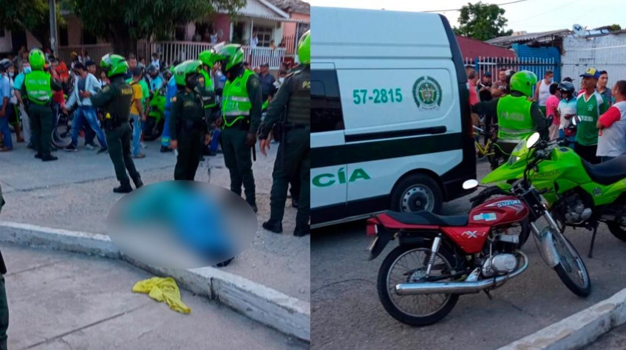 Lugar de la balacera en La Ceiba.