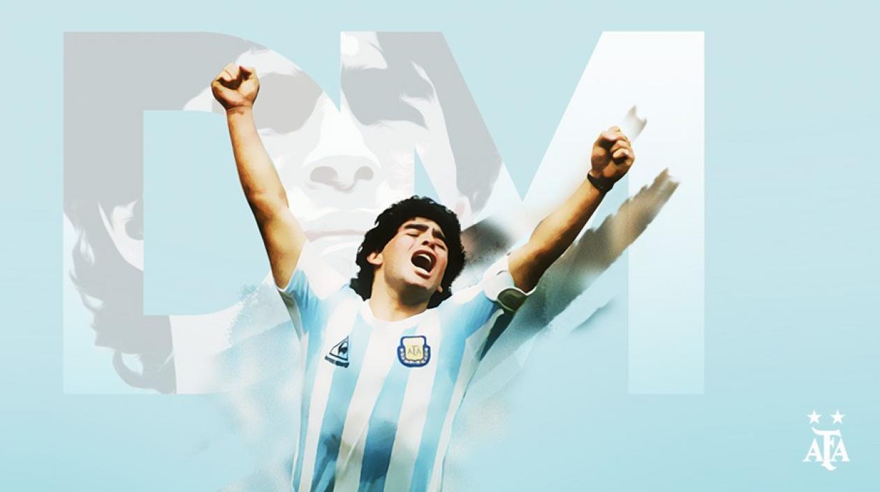 Diego Armando Maradona, jugador argentino. 
