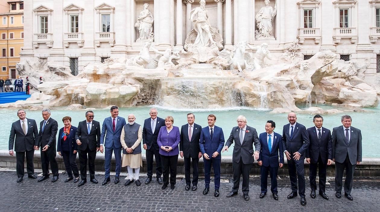 La imagen de la reunión en Roma.