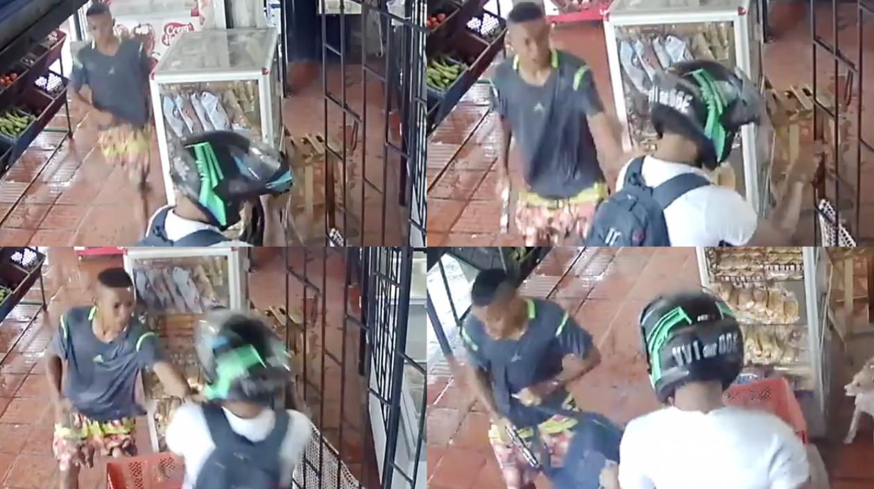 Imágenes del atraco.