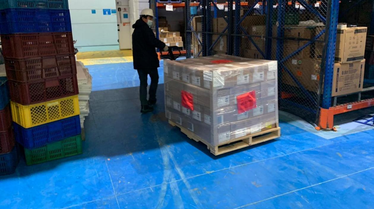 Imagen de las vacunas que llegaron.