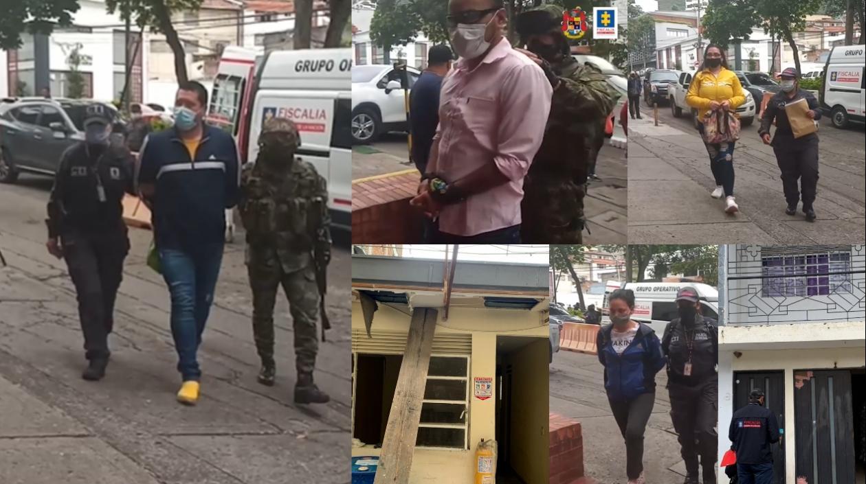 Algunos capturados de la banda que usaba mujeres para inyectarles cocaína líquida.