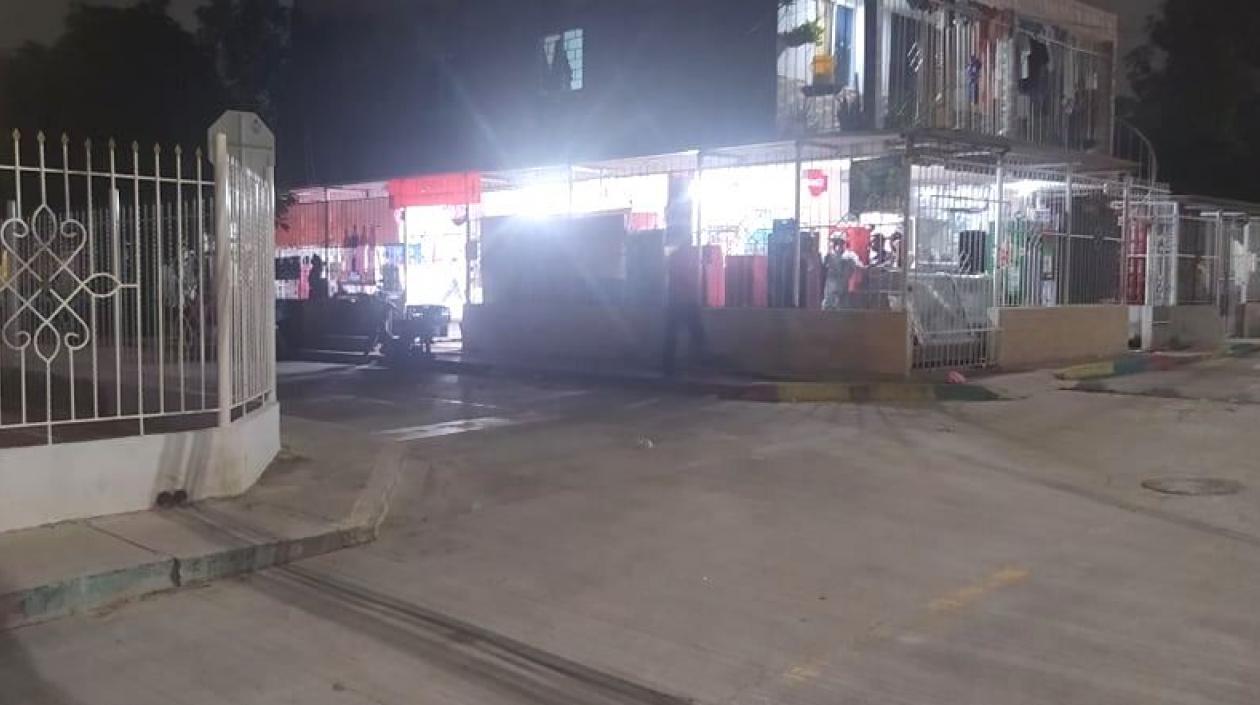 Sector de los hechos en el barrio El Edén de Barranquilla.