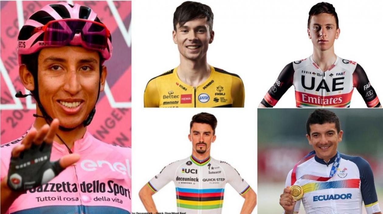 Egan Bernal es uno de los 12 ciclistas, junto a Pogacar, Rogloc, Alaphlippe y Carapaz.
