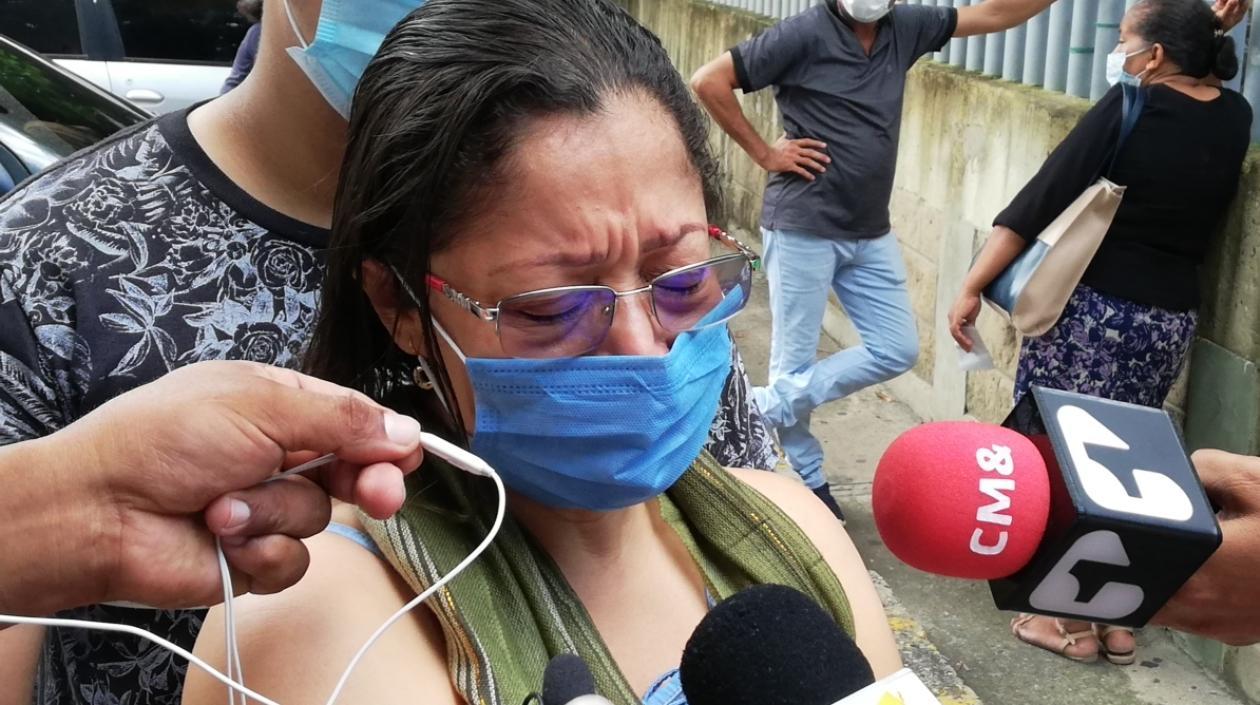 Cecilia Arango, esposa del comerciante asesinado en el barrio La Magdalena.