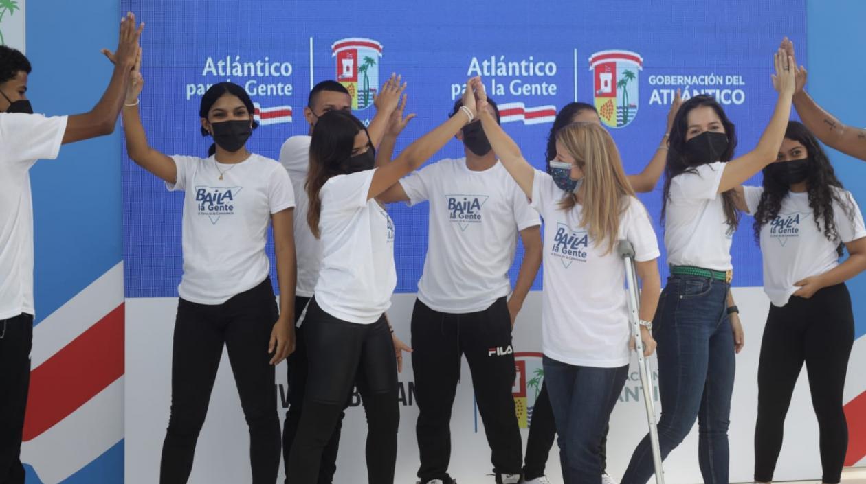Gobernadora en el lanzamiento de lanza ‘Baila la gente, al ritmo de la convivencia’ para los jóvenes del departamento.