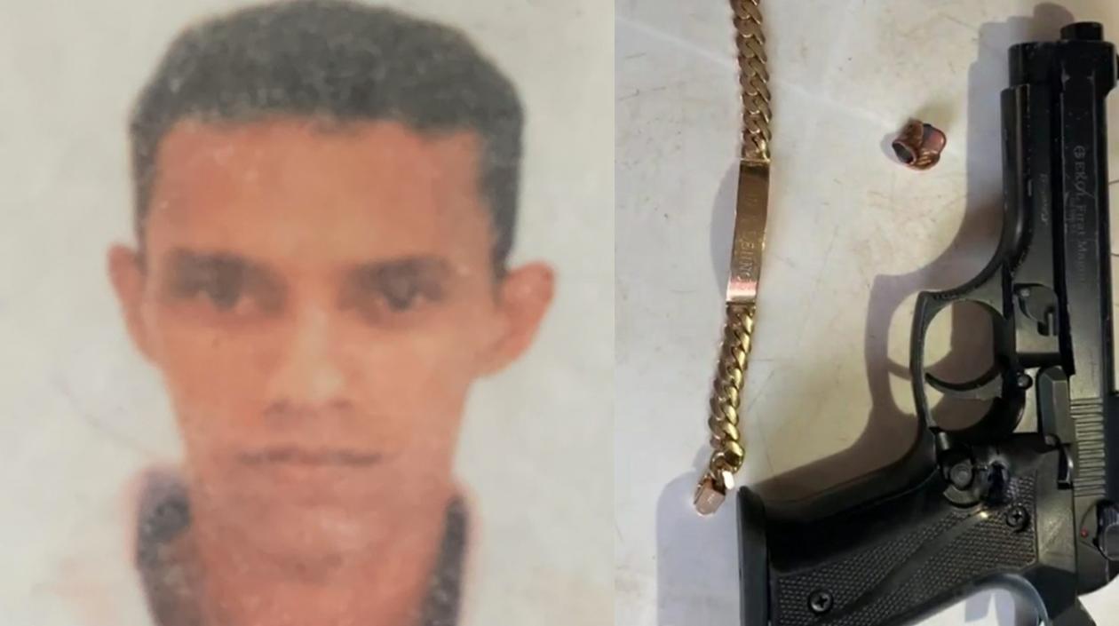 Deivis José León Andrade, el fallecido y los elementos incautados