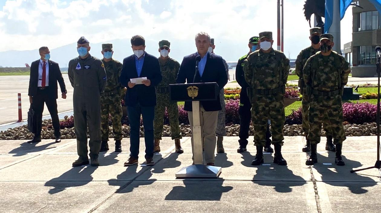 Presidente Iván Duque anunció el operativo en el que fue dado de baja alias 'Hugo'.