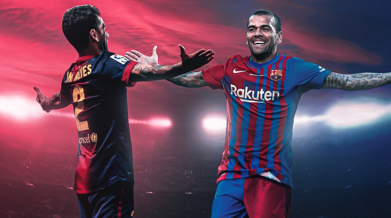 Dani Alves, jugador del Barcelona. 