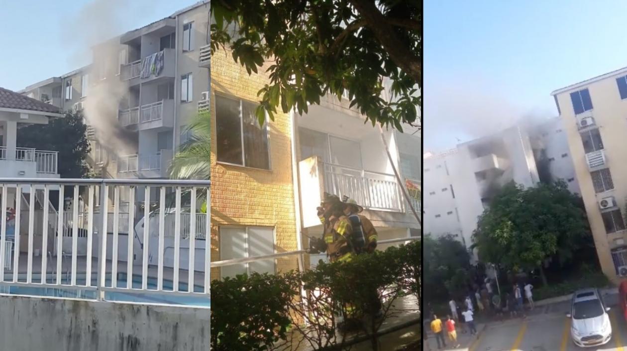 Imágenes del incendio.