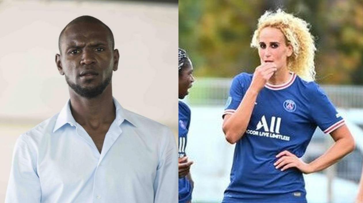 Éric Abidal y Kheira Hamrahoui.